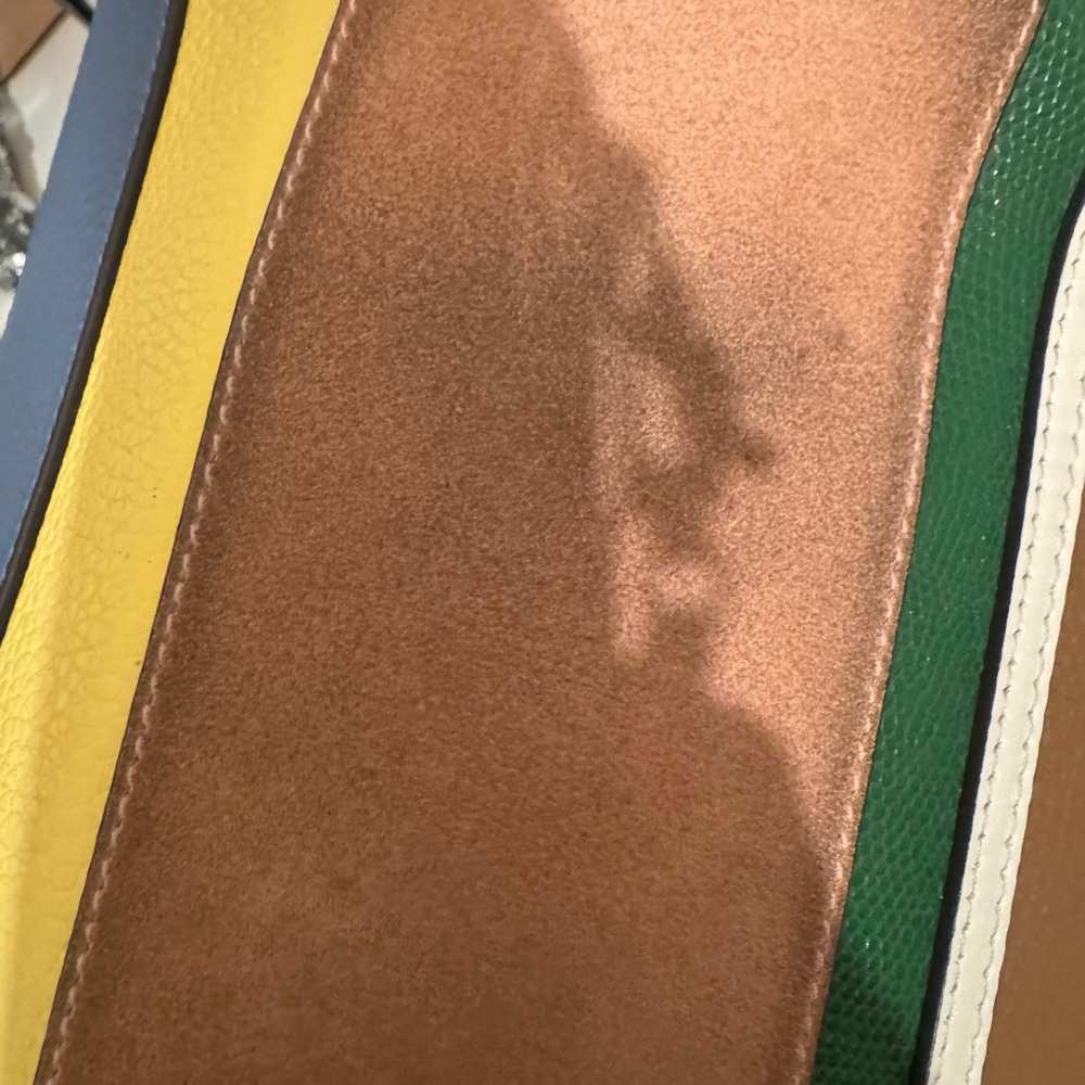 Tory Burch Tan Multicolor Leather Crossbody with Stripe Wallet - Picture 7 of 9